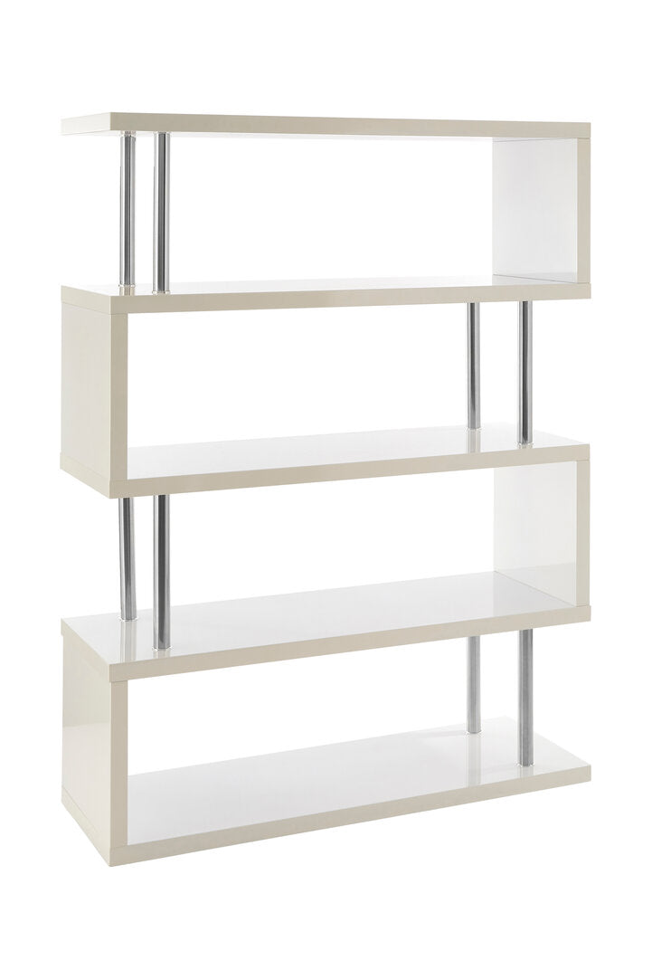 Amalfi 4 Tier White Gloss Wide Shelf Unit