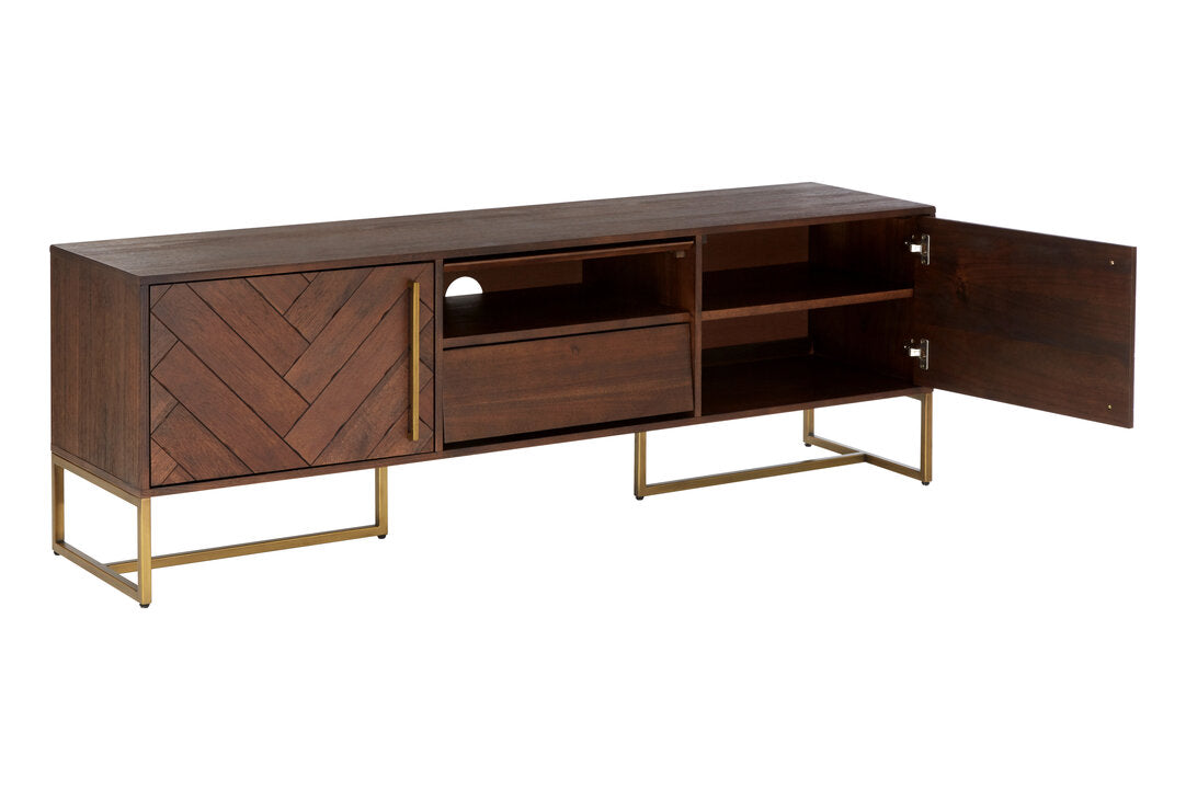 Como Acacia Wood Effect Media Unit