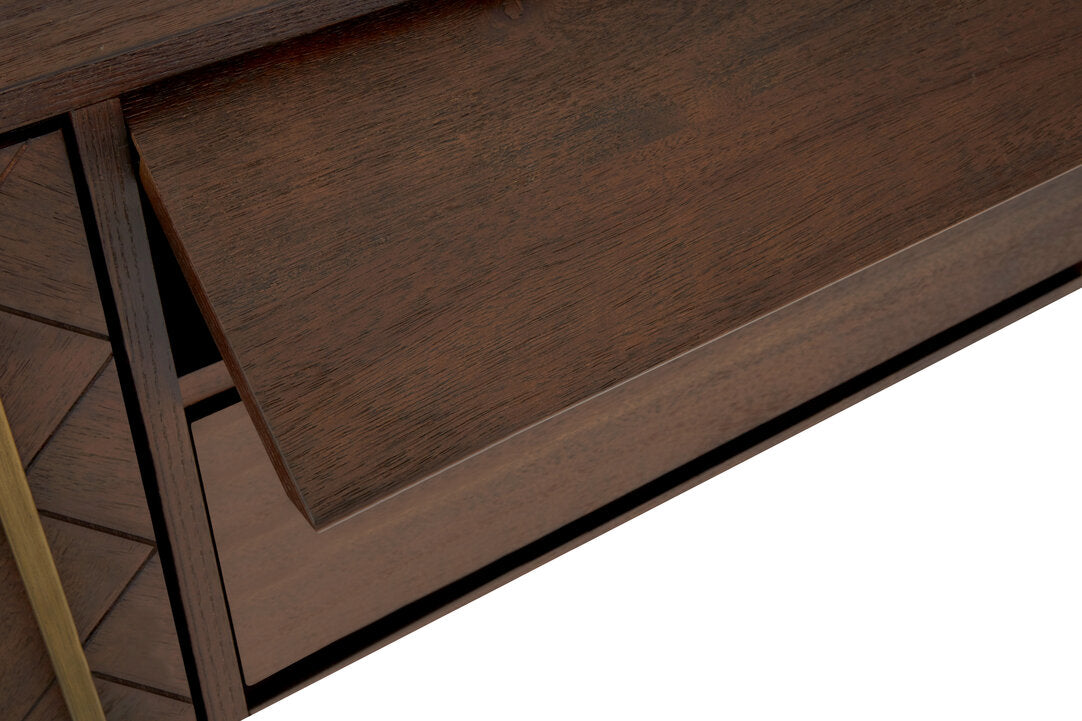 Como Acacia Wood Effect Media Unit