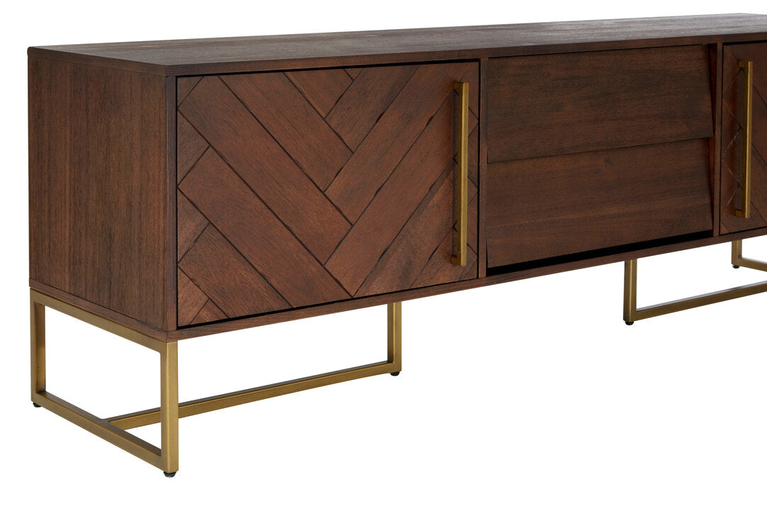 Como Acacia Wood Effect Media Unit