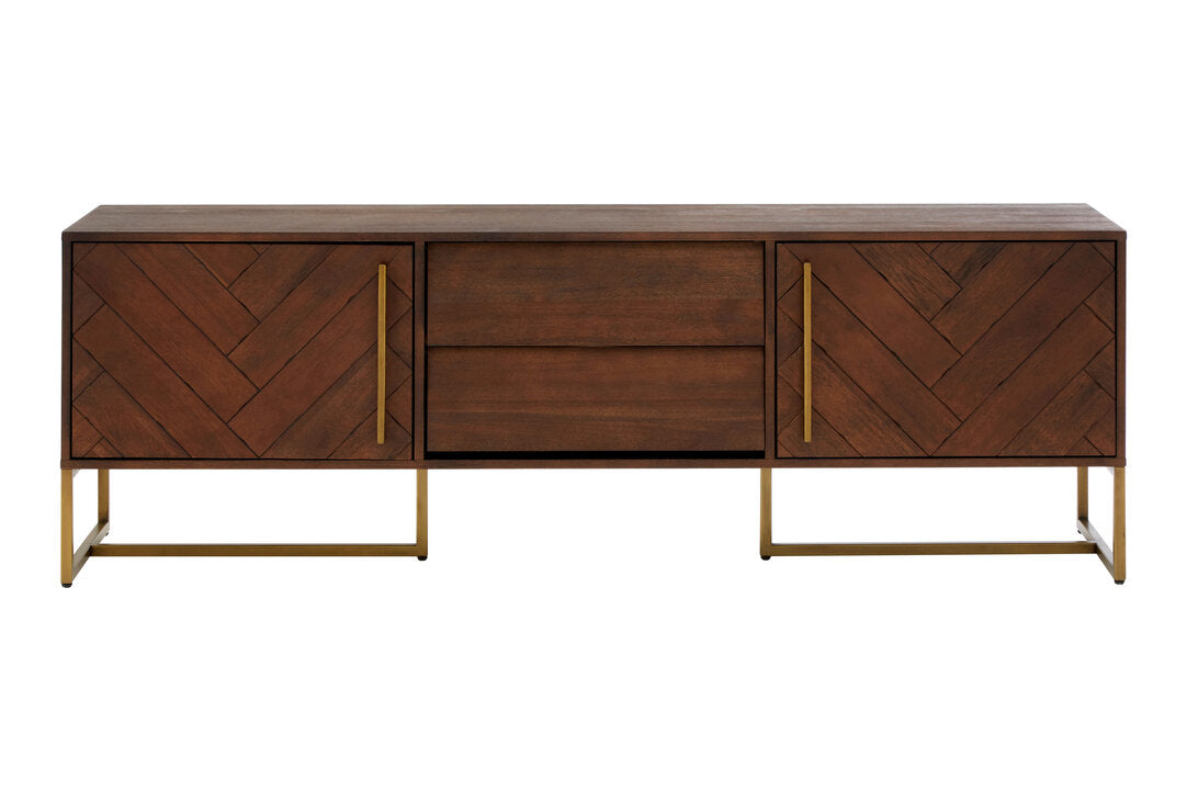 Como Acacia Wood Effect Media Unit