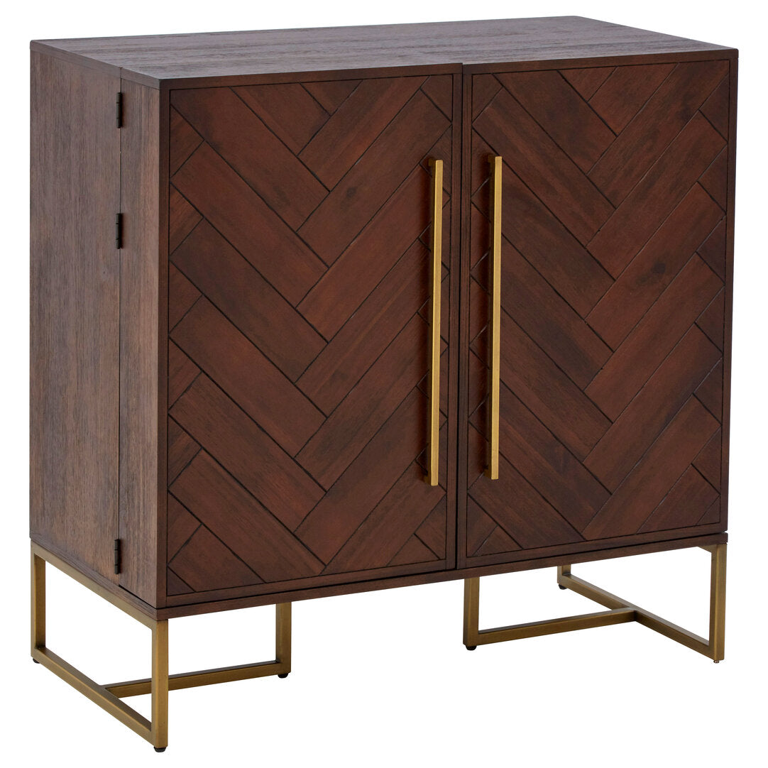 Como Acacia Wood Effect Drinks Cabinet