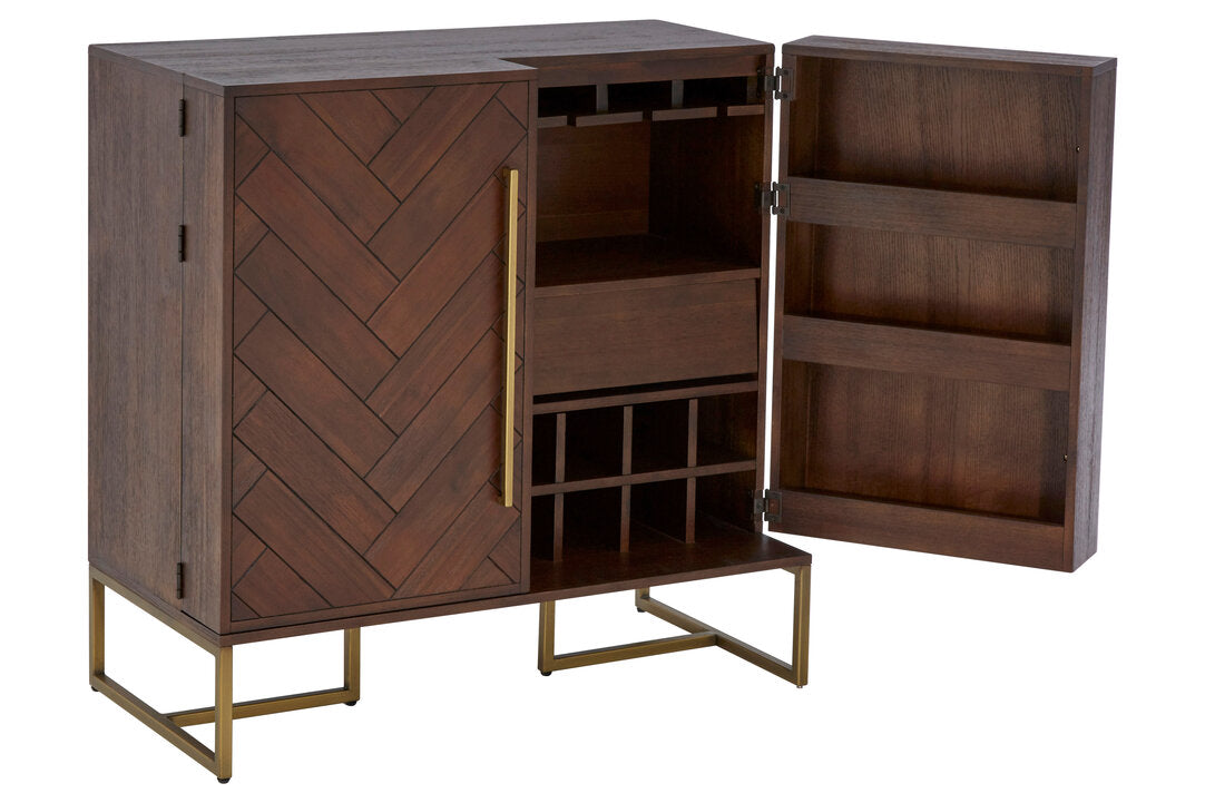 Como Acacia Wood Effect Drinks Cabinet