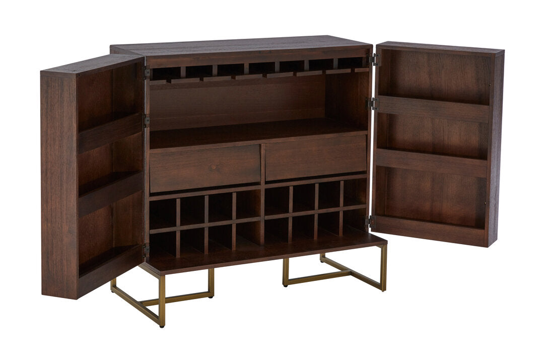 Como Acacia Wood Effect Drinks Cabinet