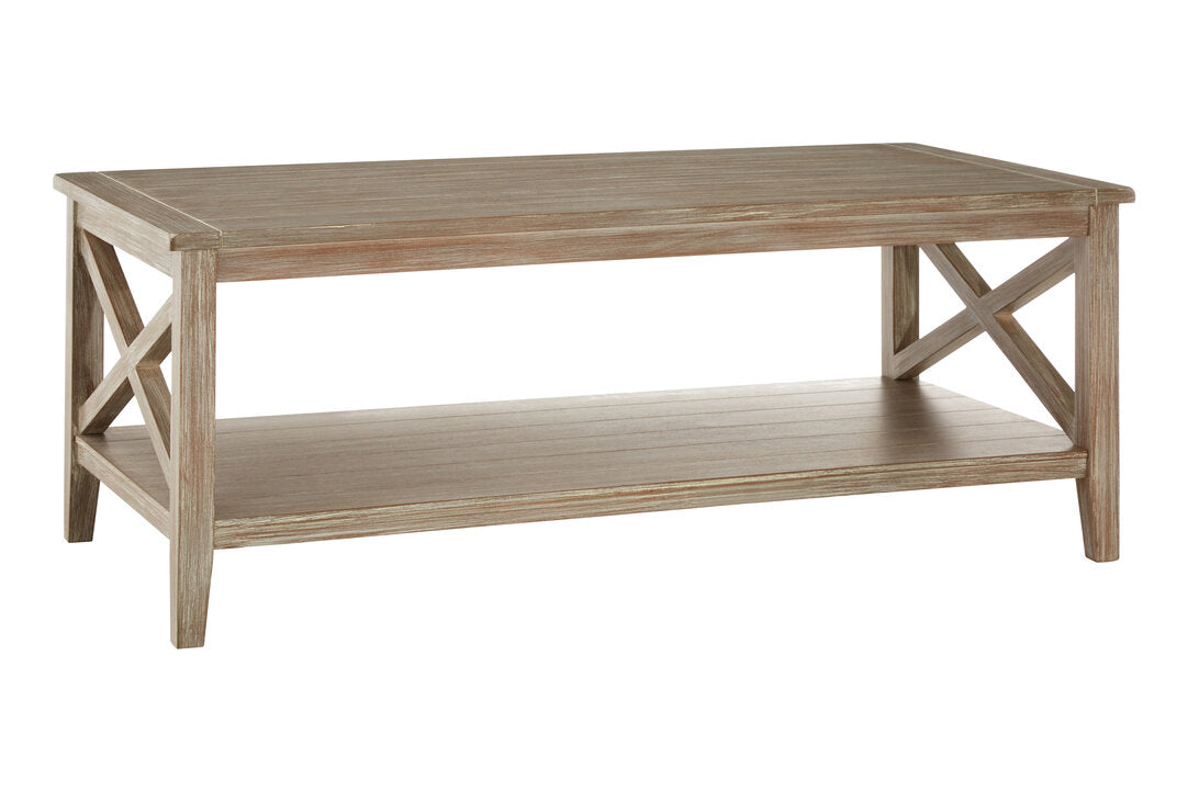 Savoy Coffee Table with Grey Pine Wood Washed Finish