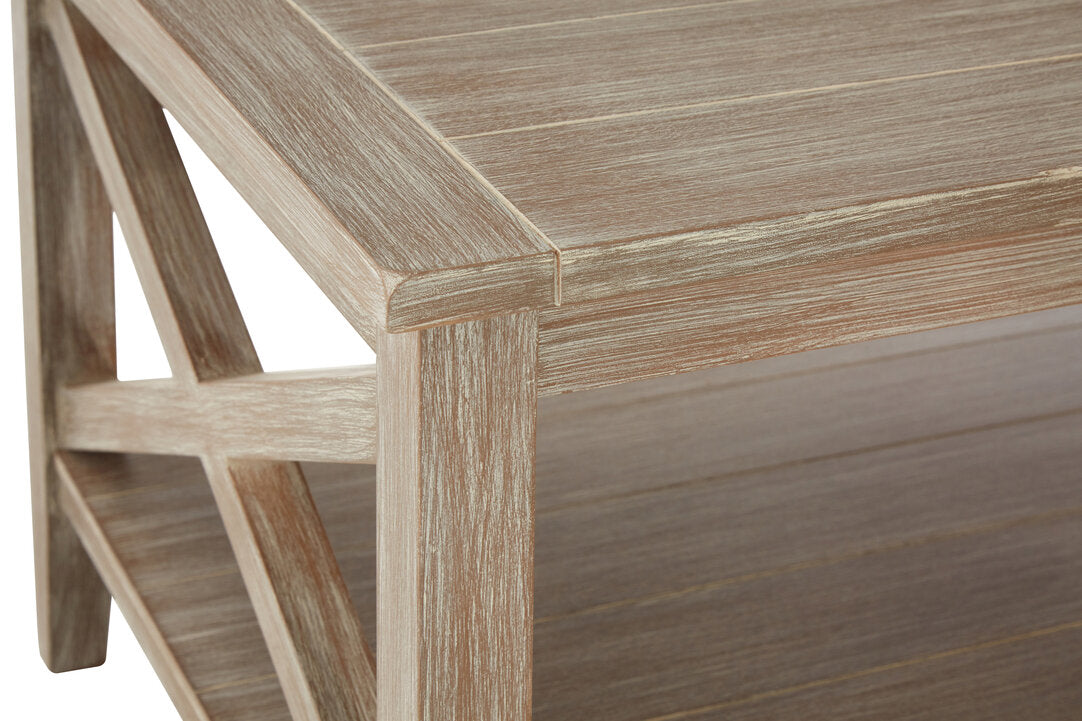 Savoy Coffee Table with Grey Pine Wood Washed Finish