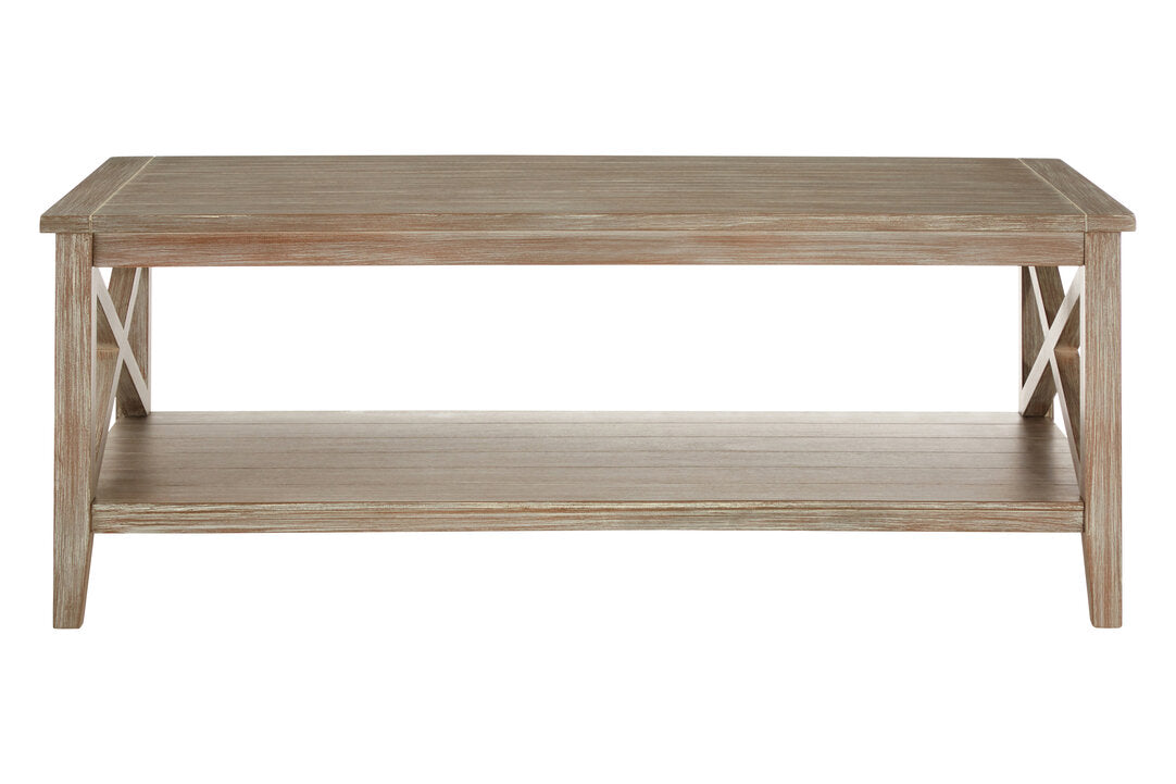 Savoy Coffee Table with Grey Pine Wood Washed Finish