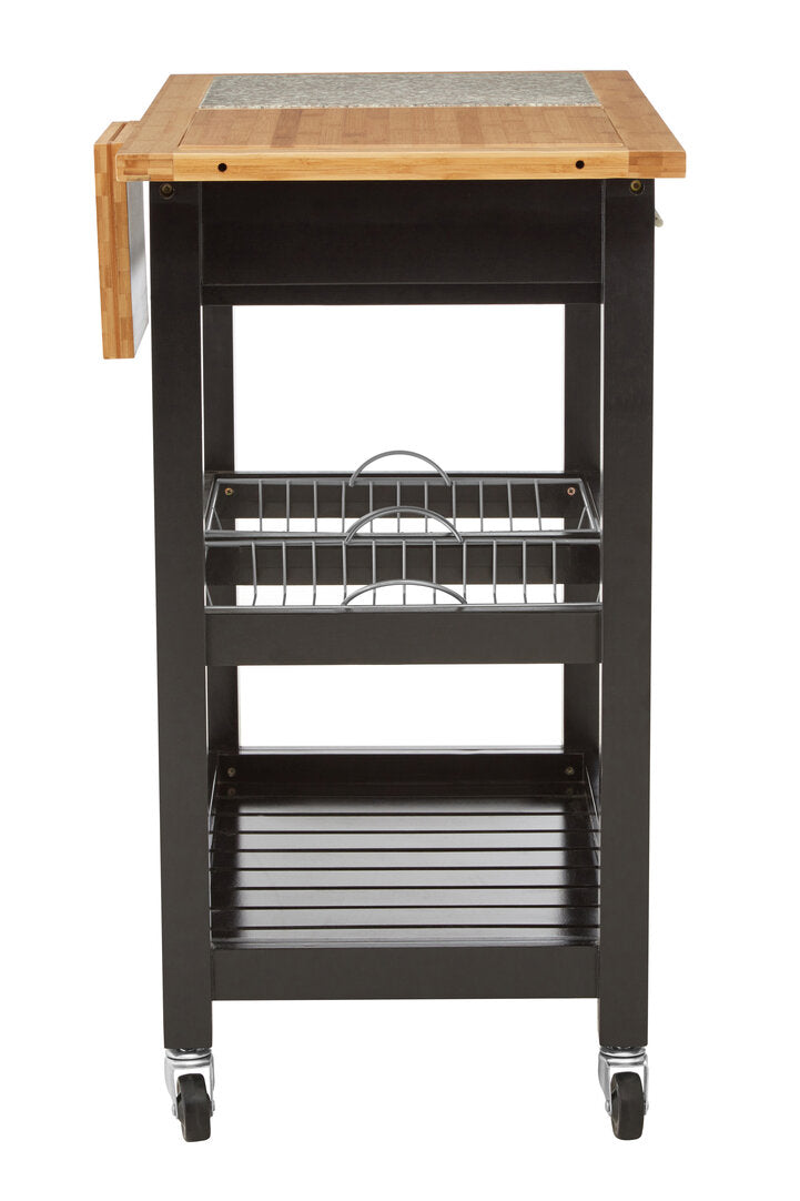 Vienna Glenn Wide Kitchen Trolley with Granite Top