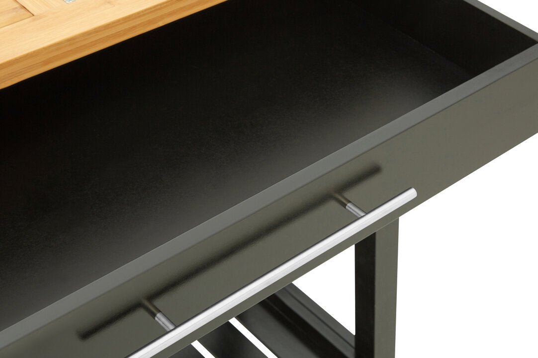 Vienna Glenn Wide Kitchen Trolley with Granite Top