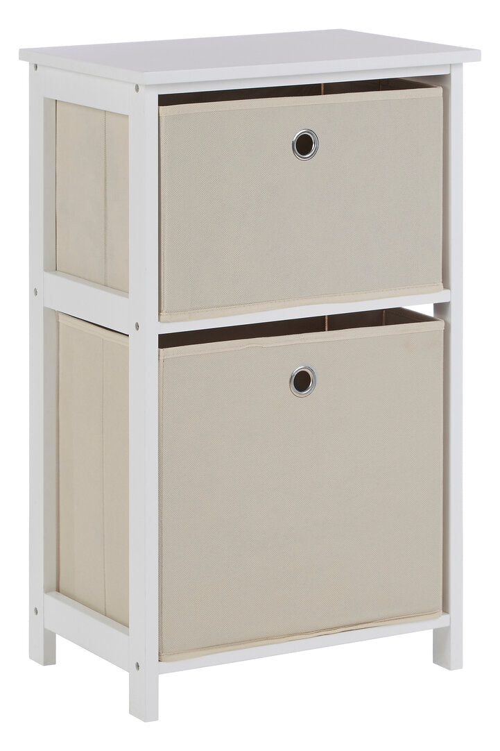 Savannah 2 Natural Fabric Drawers Cabinet