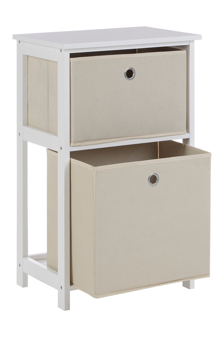 Savannah 2 Natural Fabric Drawers Cabinet
