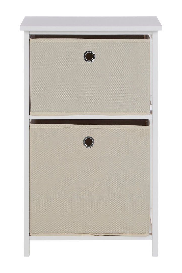 Savannah 2 Natural Fabric Drawers Cabinet