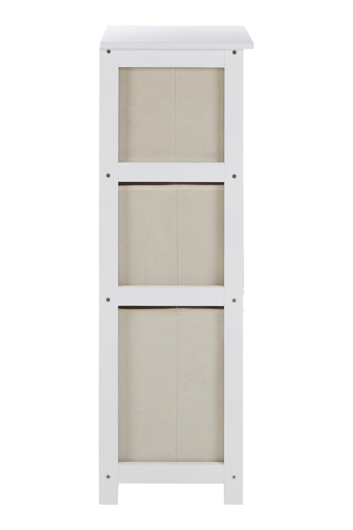 Savannah 3 Natural Fabric Drawers Cabinet