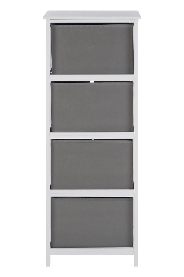 Savannah 4 Grey Fabric Drawers Cabinet