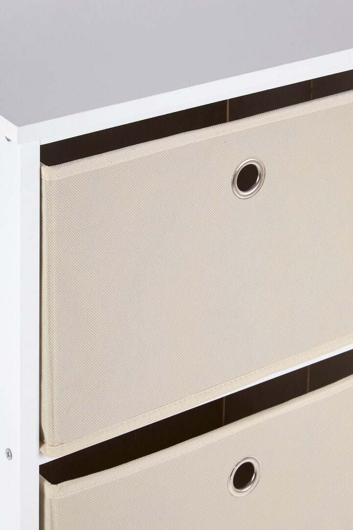 Savannah 4 Natural Fabric Drawers Cabinet