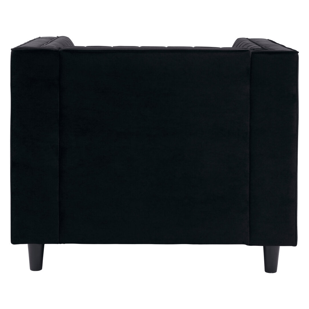Hudson Black Velvet Chair