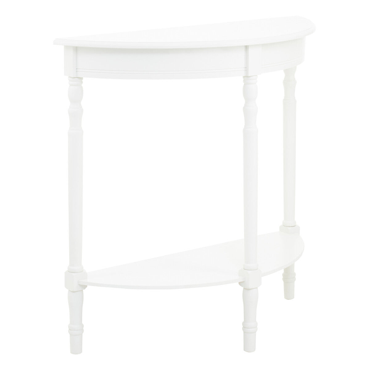 Savoy White Half Moon Console Table