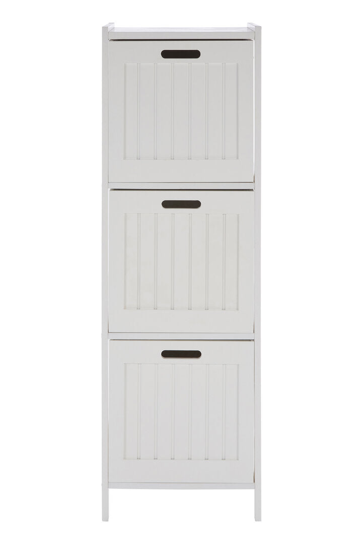 Stirling White Wood 3 drawer cabinet