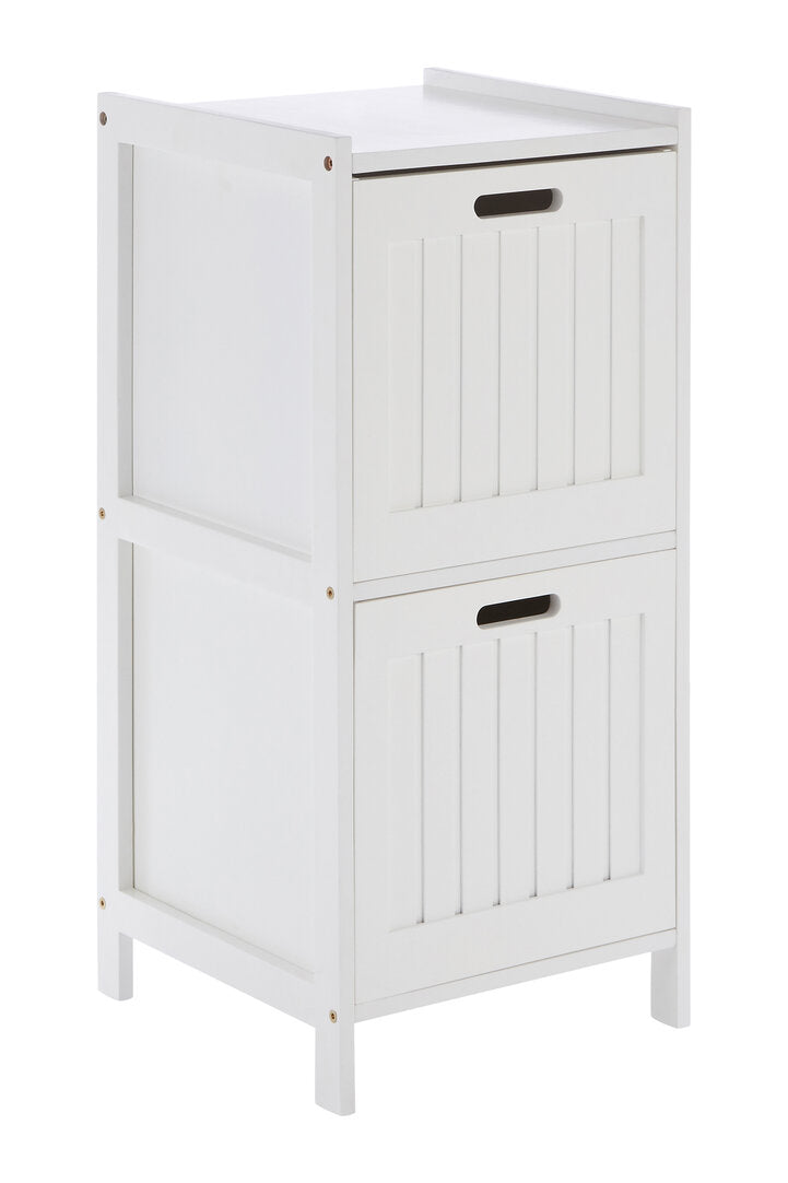 Stirling white wood 2 Drawer cabinet