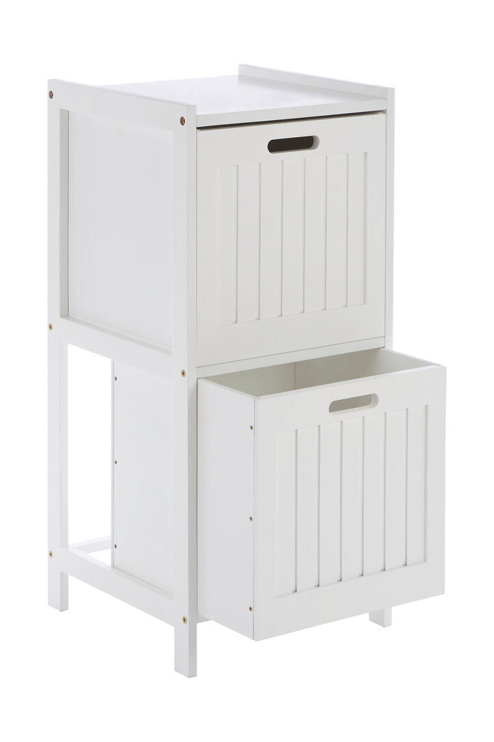Stirling white wood 2 Drawer cabinet