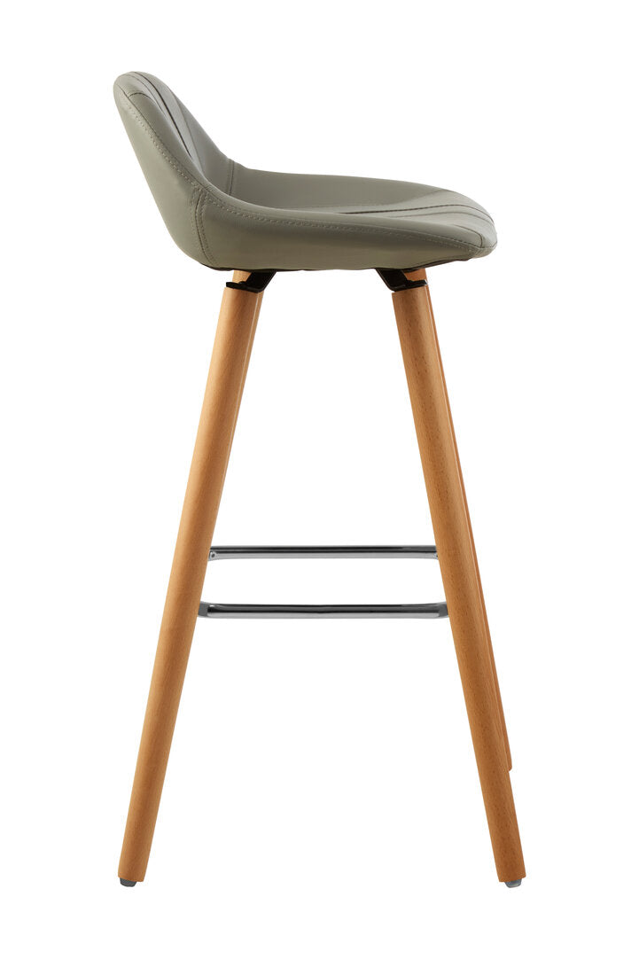 Richmond Grey Faux Leather Bar Stool