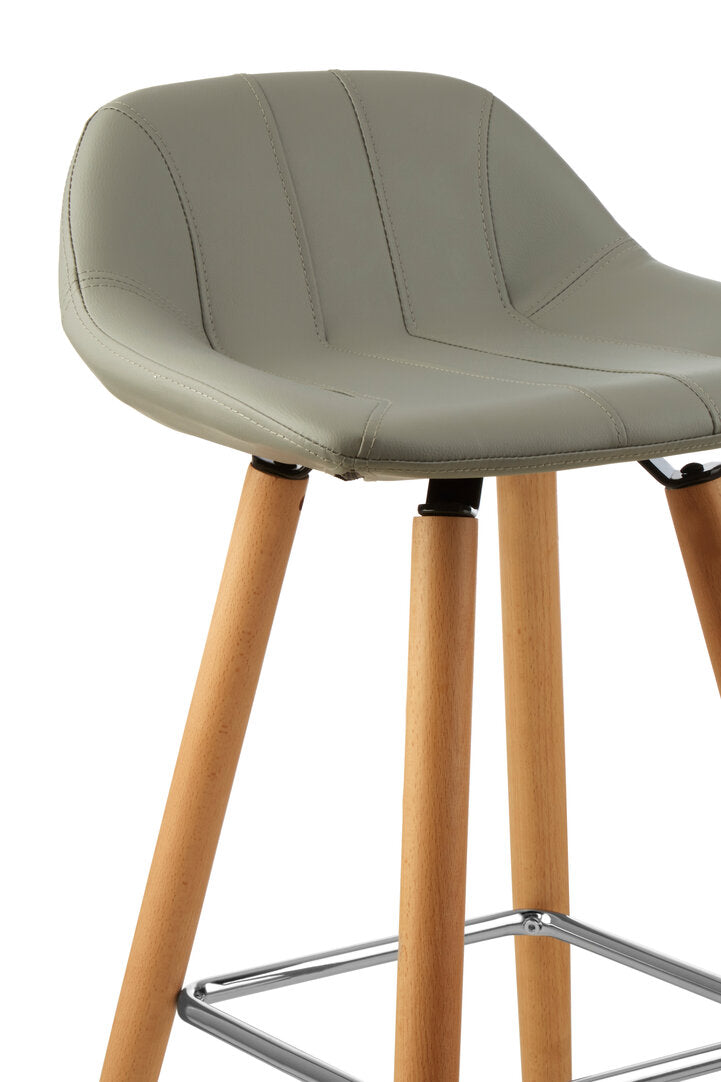 Richmond Grey Faux Leather Bar Stool
