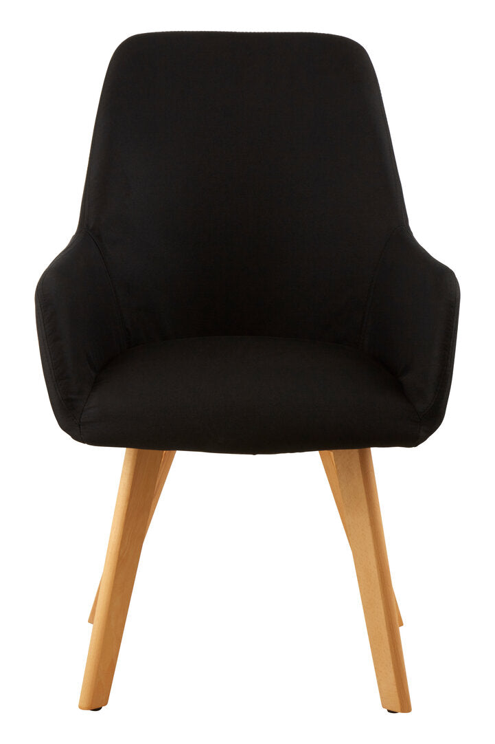 Richmond Black Dining Chair with Angular Legs