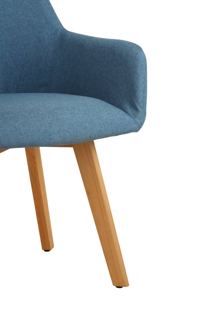 Richmond Blue Dining Chair with Angular Legs