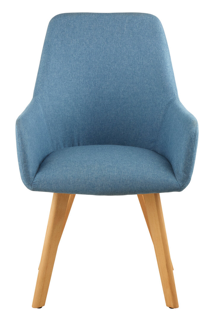 Richmond Blue Dining Chair with Angular Legs