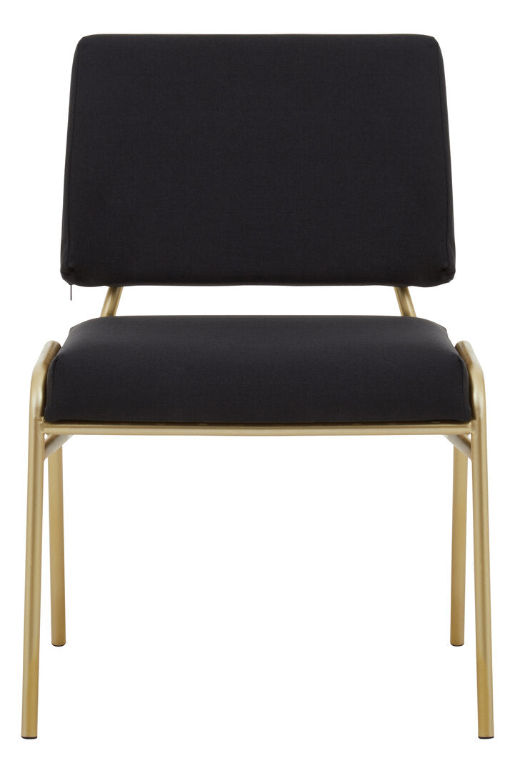 Chester Black Linen Chair