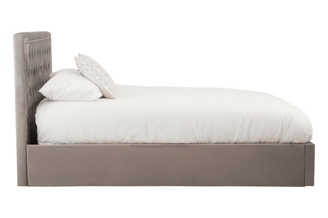 Brighton Grey Ottoman King Bed