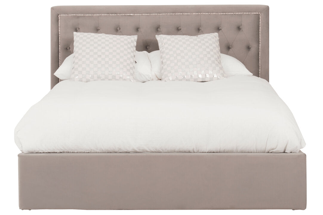 Brighton Grey Ottoman King Bed