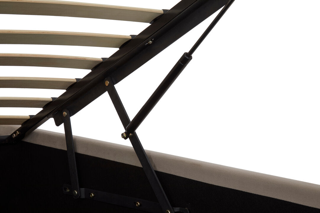 Brighton Mink Velvet Ottoman King Bed