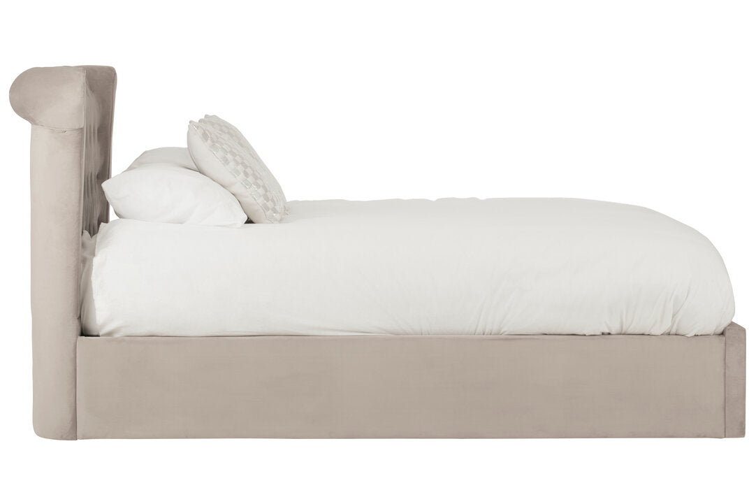 Bath Mink Velvet Ottoman Double Bed