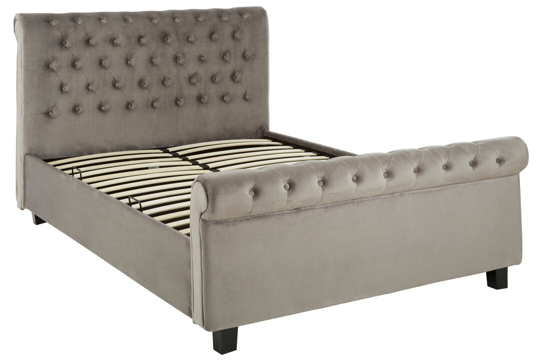 Norwich Grey Ottoman King Bed