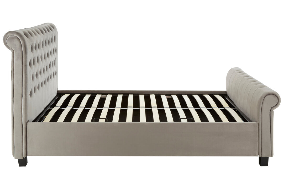 Norwich Grey Ottoman King Bed