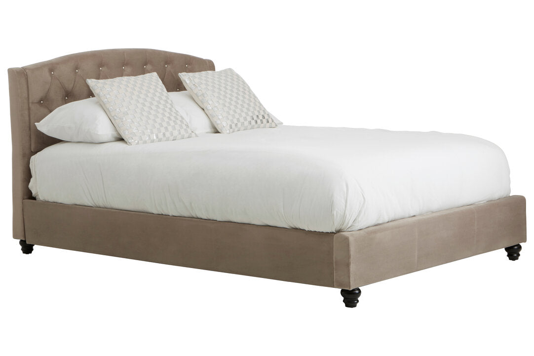 Lincoln Mink Brushed Velvet Double Bed