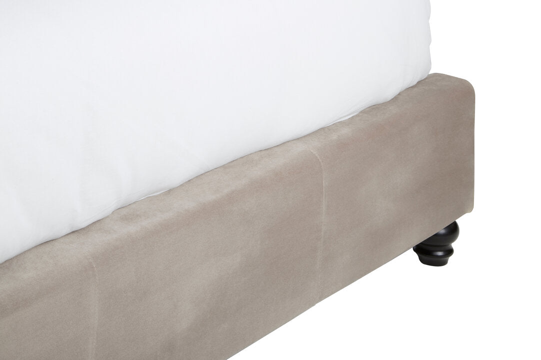 Lincoln Mink Brushed Velvet Double Bed