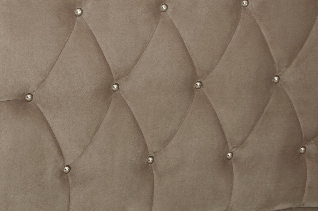 Lincoln Mink Brushed Velvet Double Bed