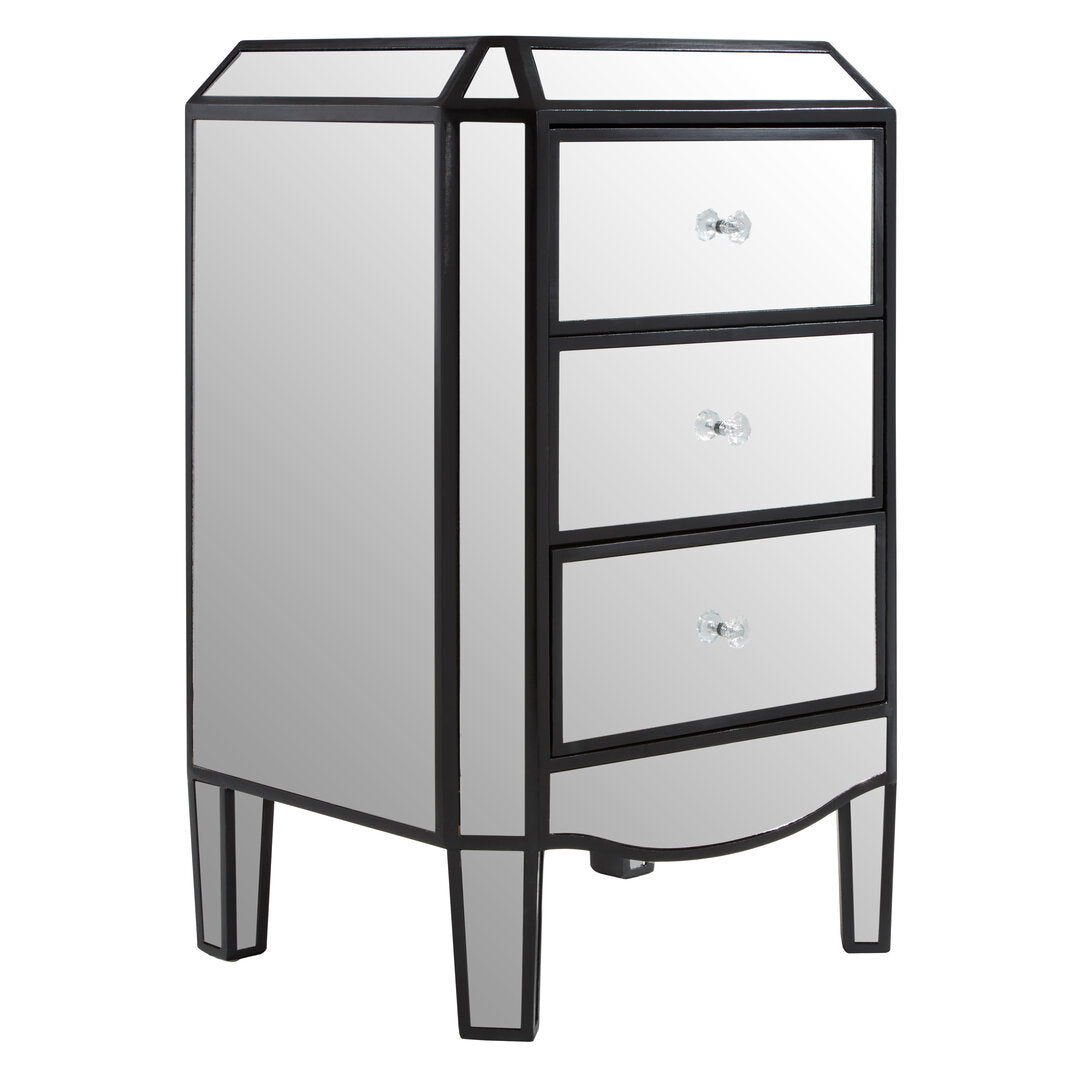 Milan 3 Drawer Mirrored Chest