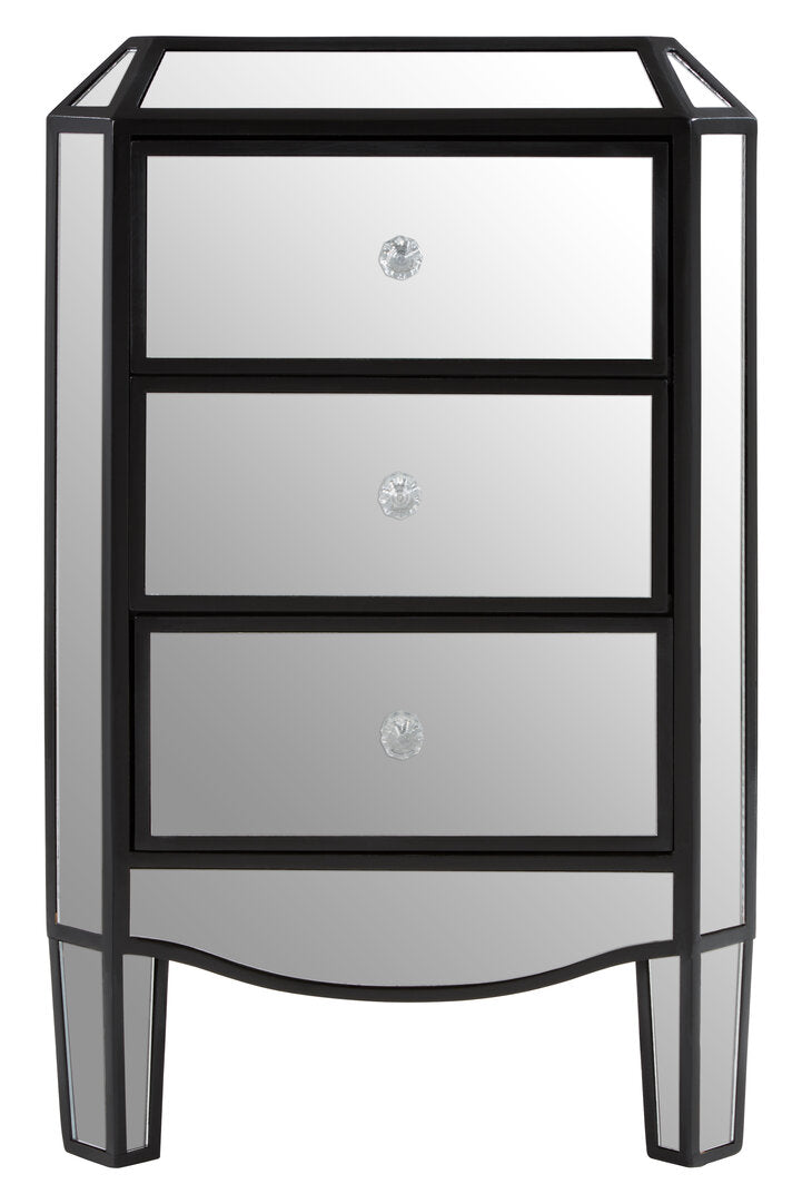 Milan 3 Drawer Mirrored Chest
