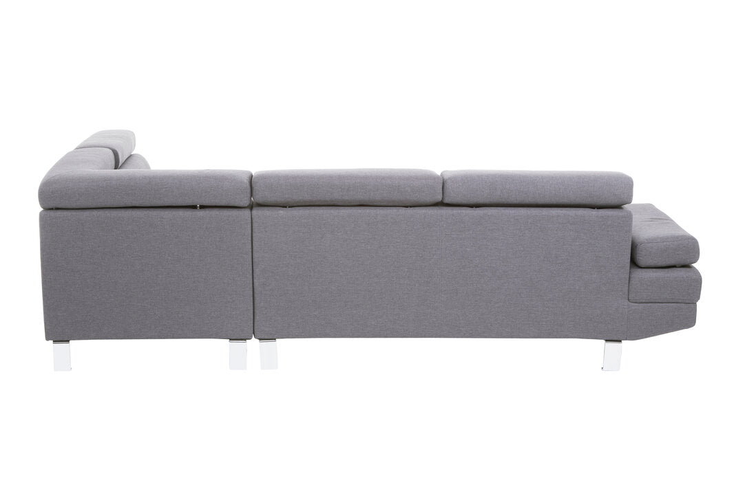 Granada Grey Linen Corner Sofa