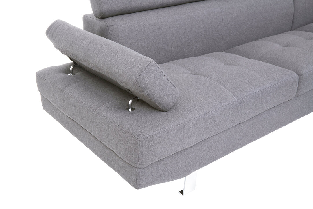 Granada Grey Linen Corner Sofa