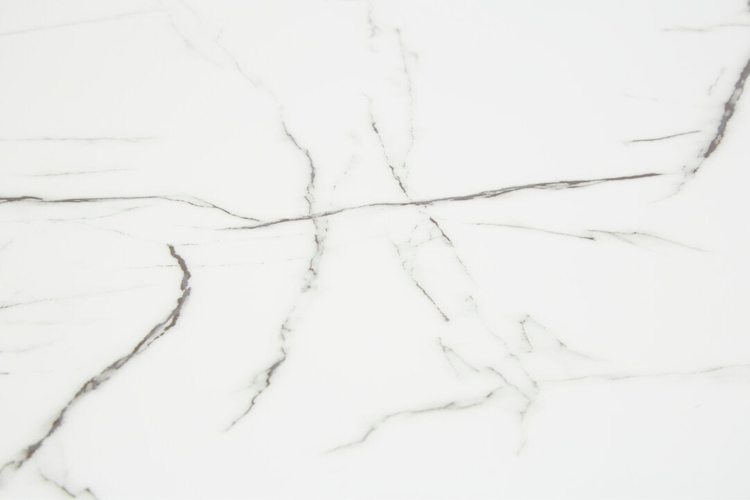 Cordoba Marble Effect Dining Table with 6 Chairs Set