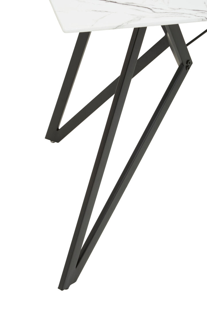 Cordoba Marble Effect Dining Table with 6 Chairs Set