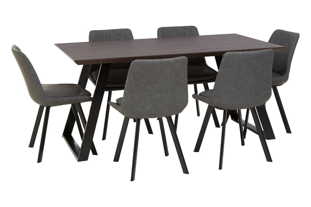 Portofino Dining Table with 6 Chairs Set