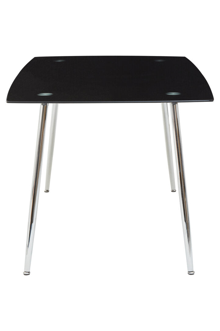 Laguna BlackTempered Glass Dining Table with 6 Chairs