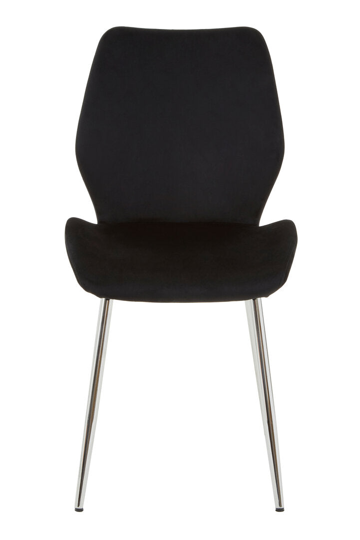 Laguna BlackTempered Glass Dining Table with 6 Chairs