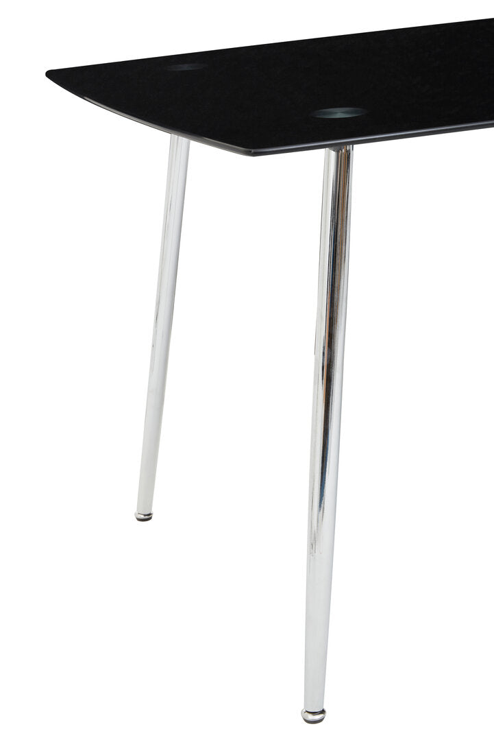 Laguna BlackTempered Glass Dining Table with 6 Chairs