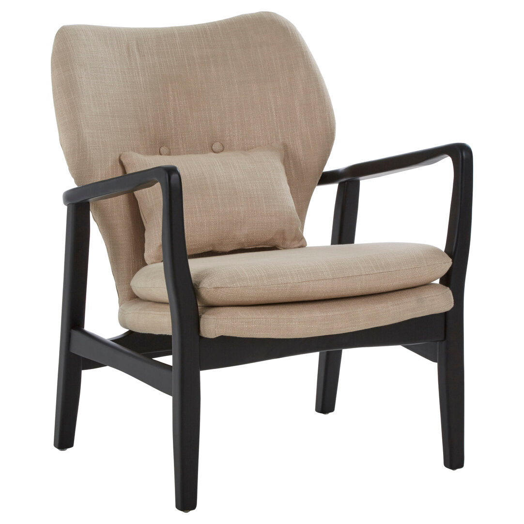 Richmond Beige Chair With Black Wooden Frame